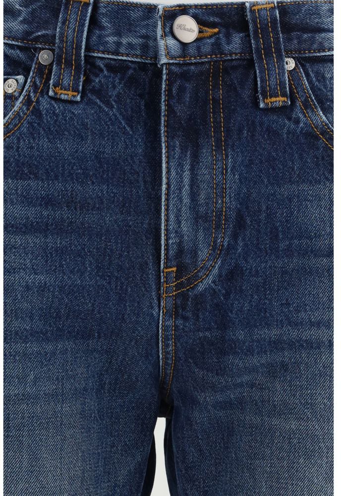 Khaite Khaite Blue Cotton High-Waisted Jean Blauw