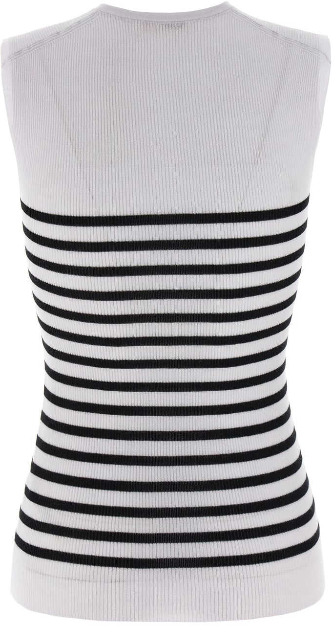 Khaite Bicolor Wool Sleeveles T-Shirt Divers