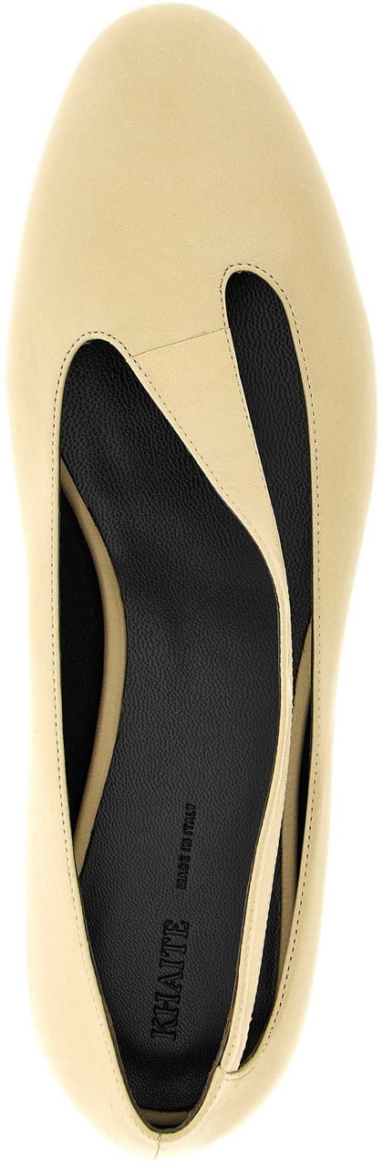 Khaite Beige Lamb Leather Ballet Flats Beige
