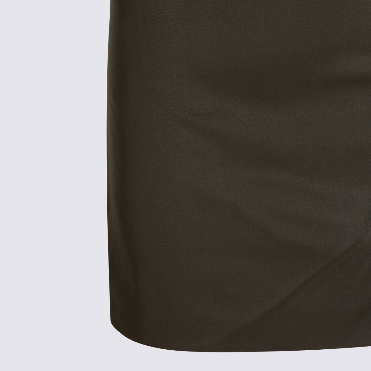 Khaite 'Astor' Mini Dress In Brown Virgin Wool Grijs