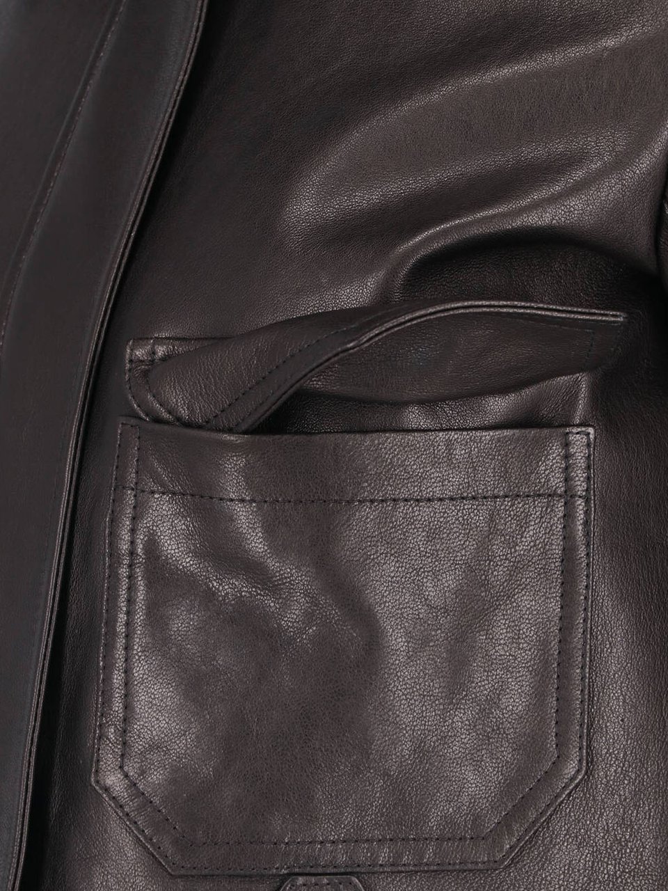 Khaite Cropped Lamb Nappa Leather Jacket with Pointed Collar Zwart