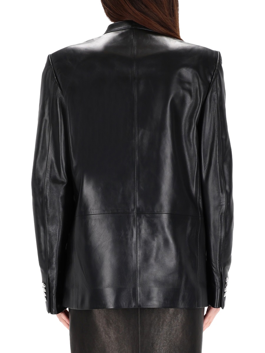 Khaite Elona Lamb Leather Jacket Zwart