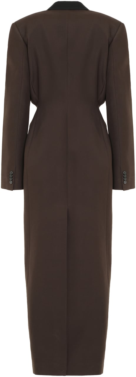 Khaite Bellow Single-breasted long coat Bruin