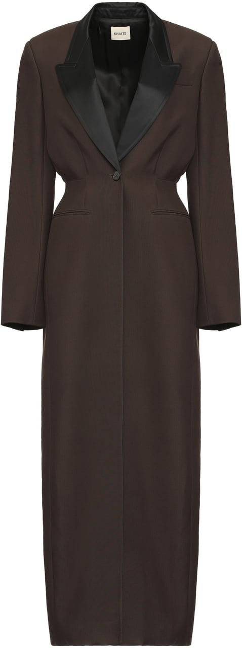 Khaite Bellow Single-breasted long coat Bruin