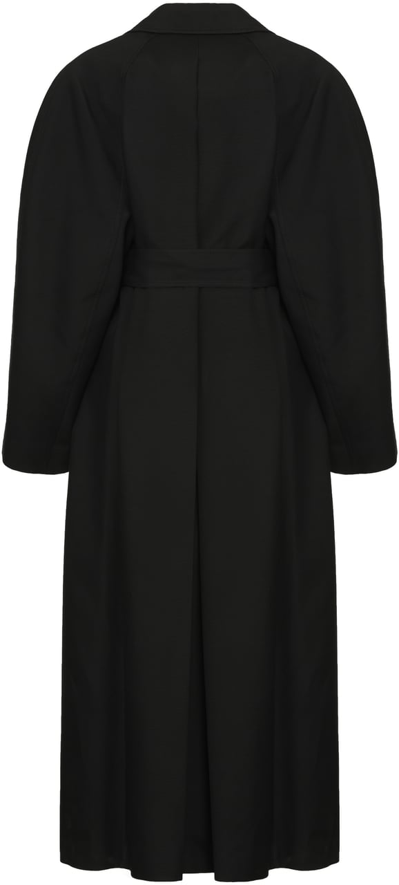 Khaite Roth viscose blend coat Zwart
