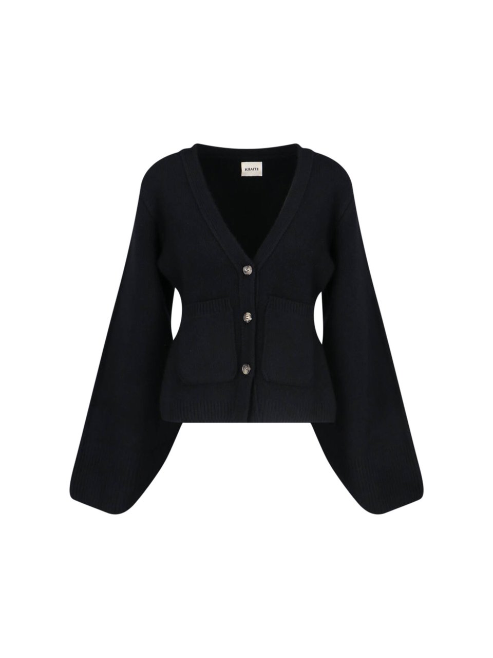 Khaite "The Scarlet" Cardigan, In Black Cashmere Zwart
