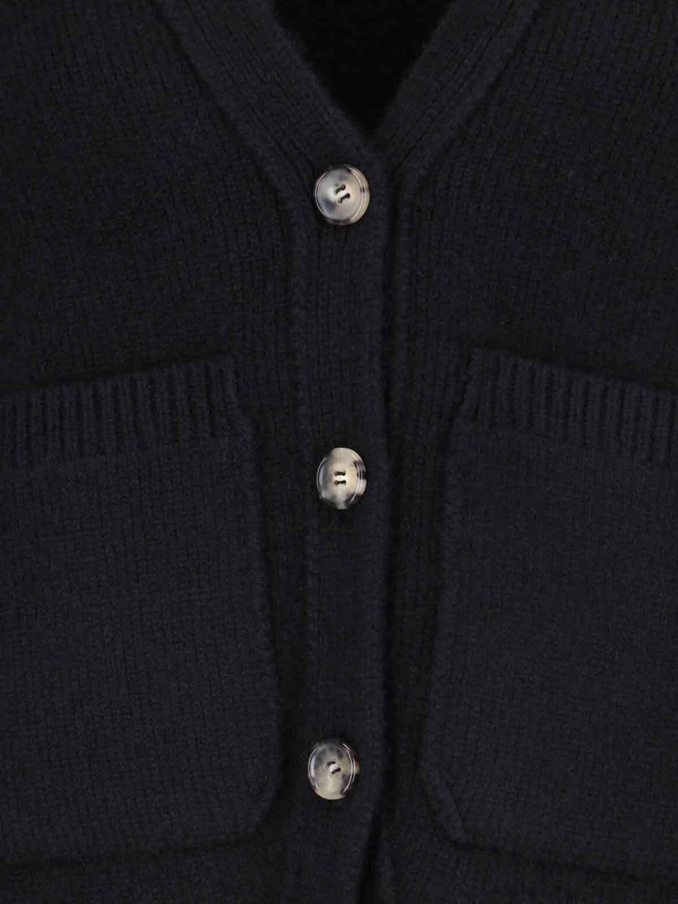 Khaite "The Scarlet" Cardigan, In Black Cashmere Zwart