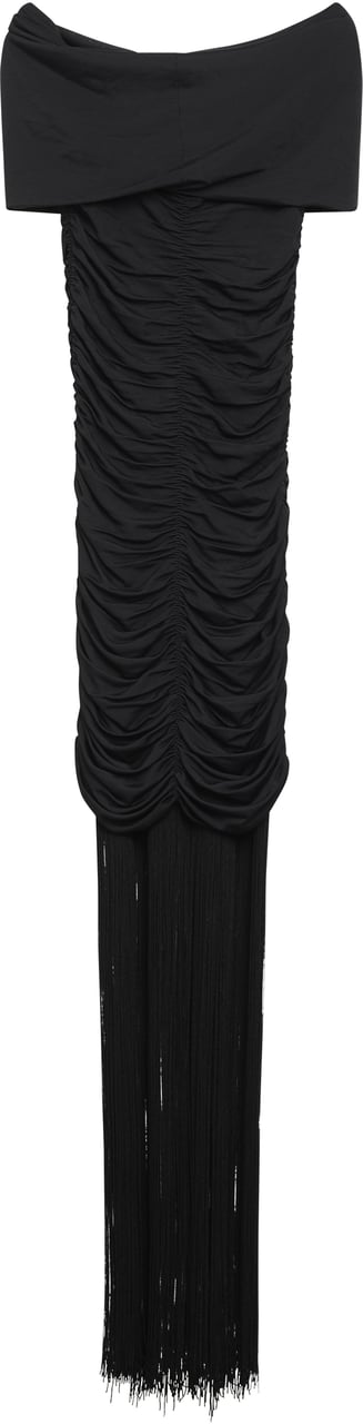 Khaite Draped midi dress Zwart