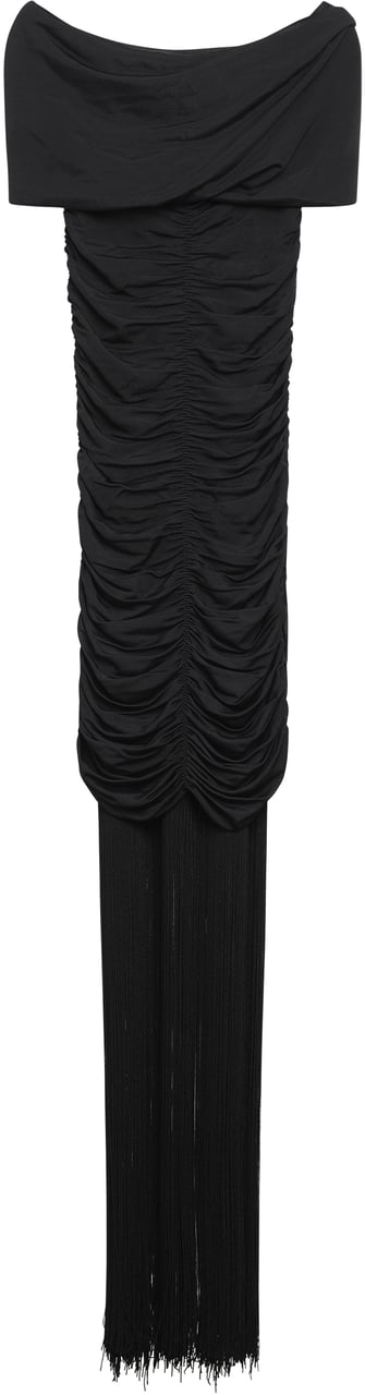 Khaite Draped midi dress Zwart