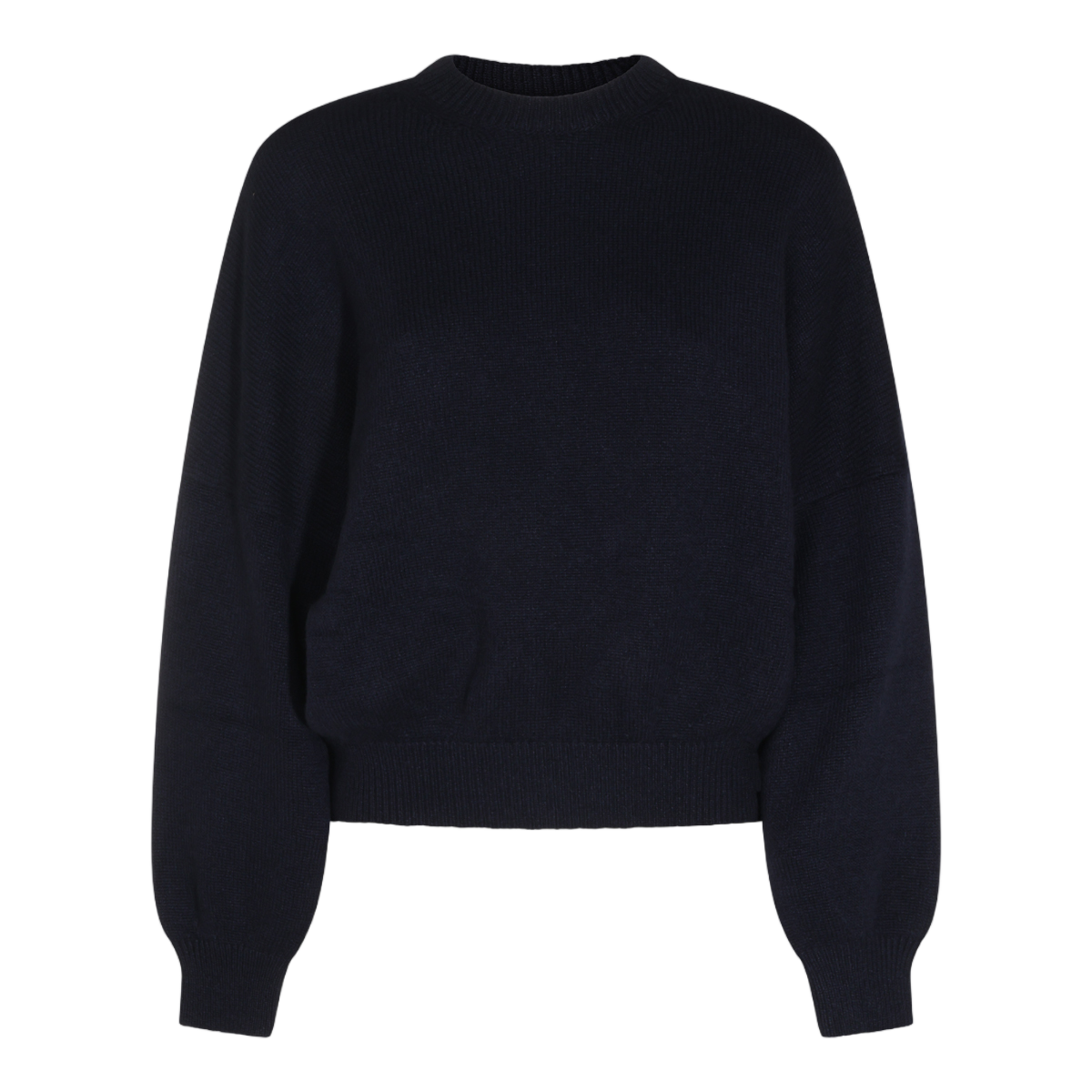 Khaite Classic Crew Neck Sweater With Voluminous Sleeves Zwart
