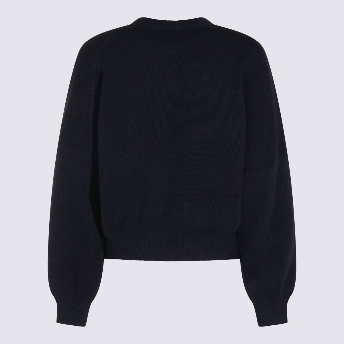 Khaite Classic Crew Neck Sweater With Voluminous Sleeves Zwart