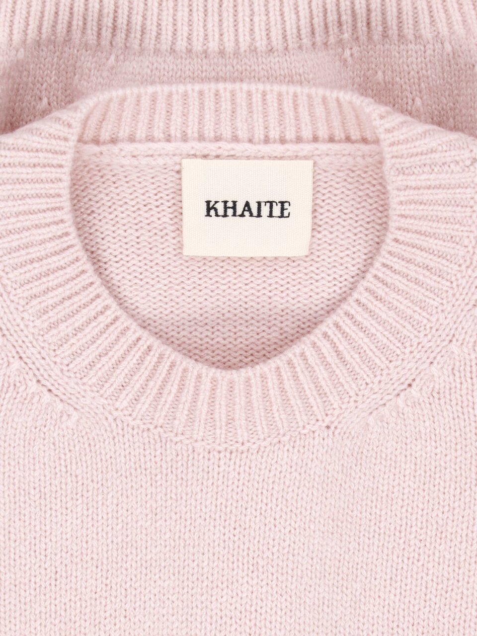 Khaite Cashmere Knit Sweater with Ribbed Details Roze