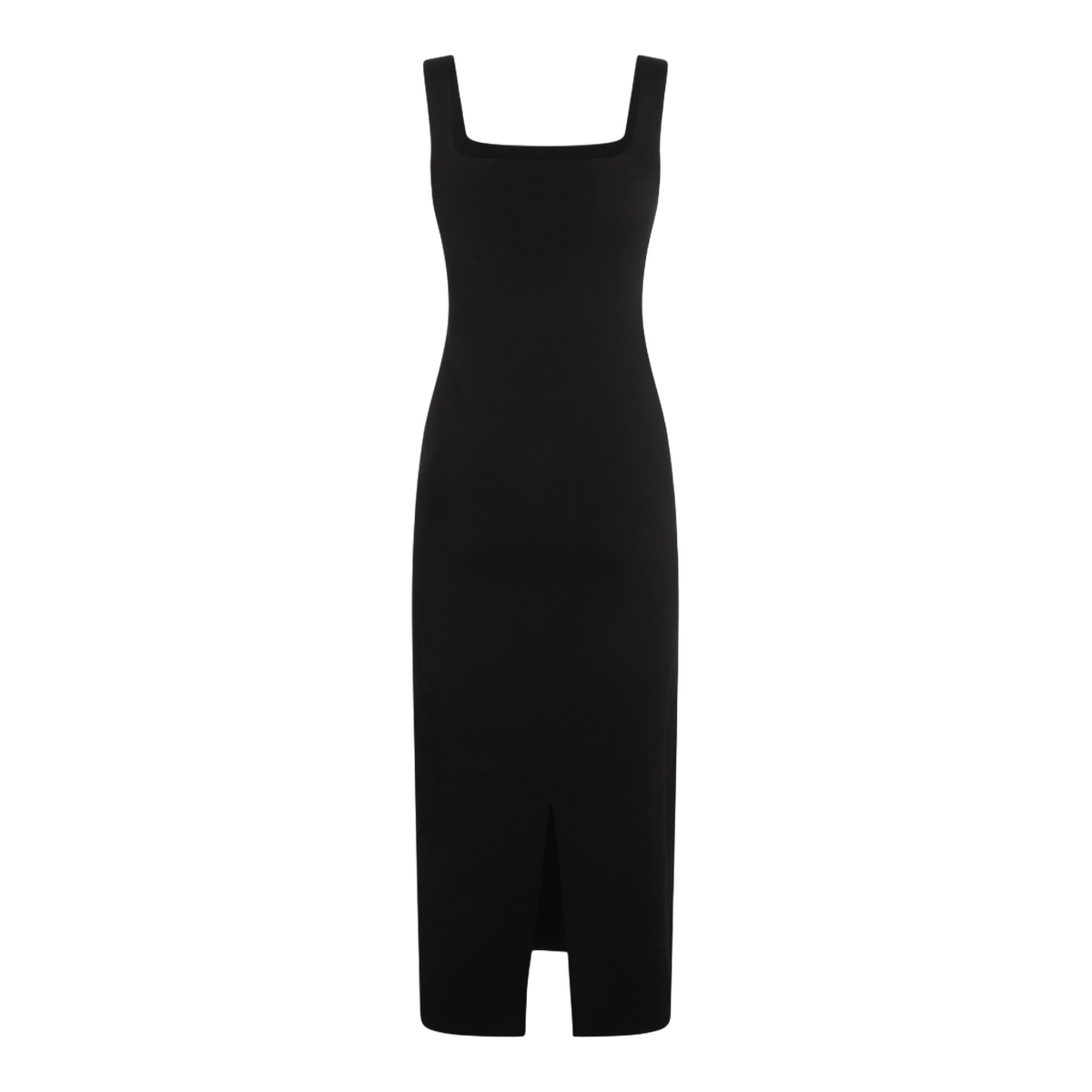 Khaite Midi Dress with Square Neckline Zwart