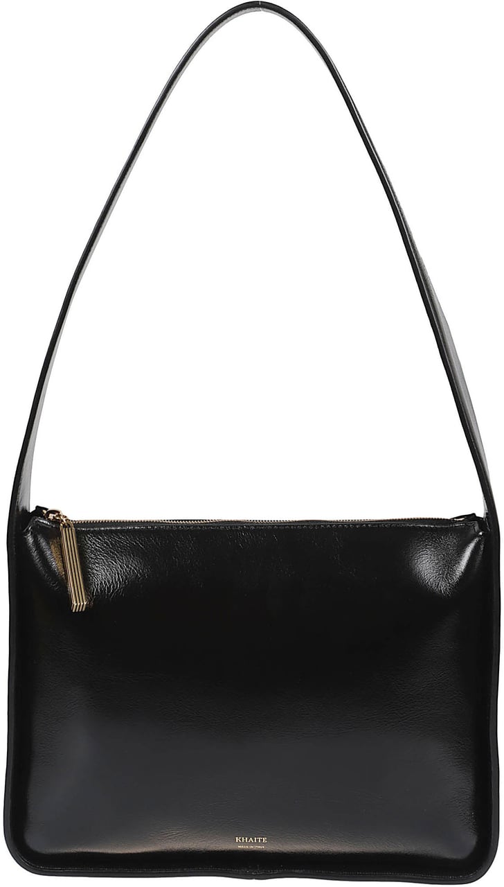 Khaite Lori Squared Glossy Shoulder Bag Zwart