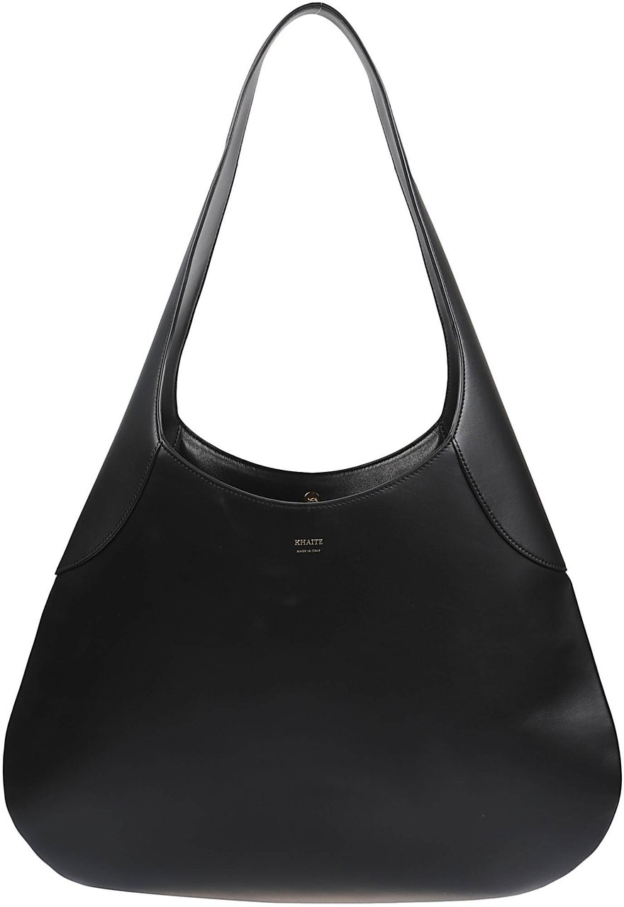 Khaite Joan Large Suede Hobo Bag Zwart