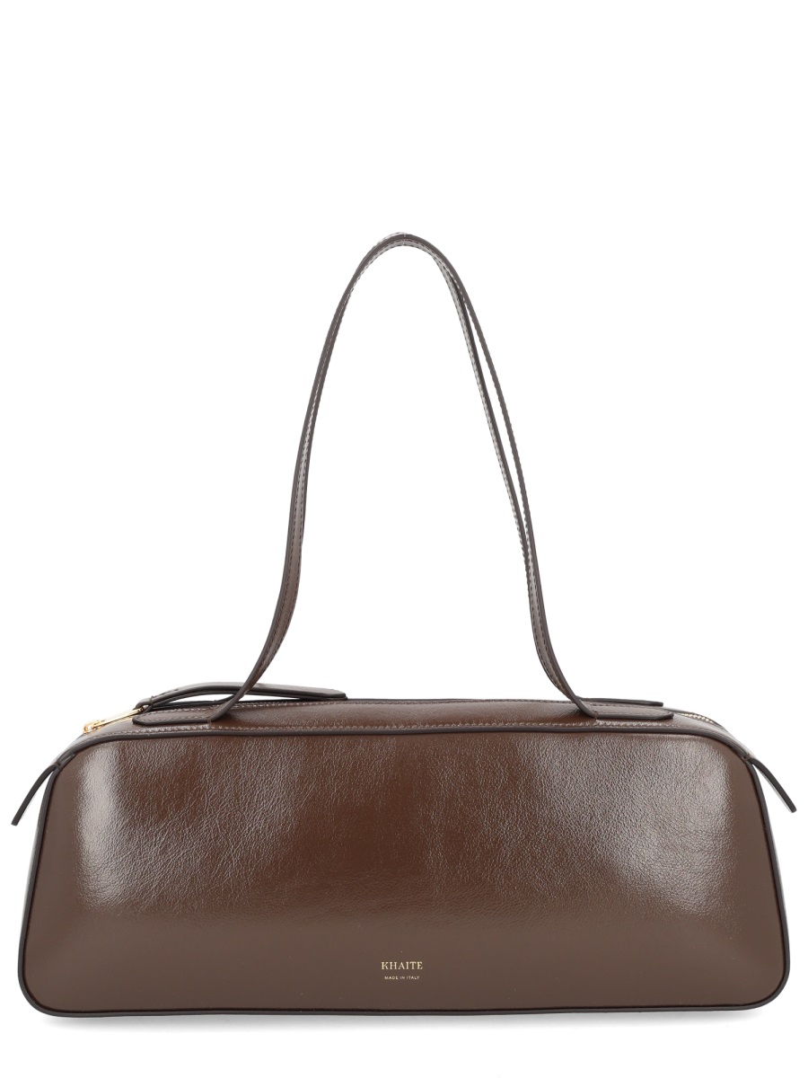 Khaite Simona Calfskin Glossy Handbag Grijs