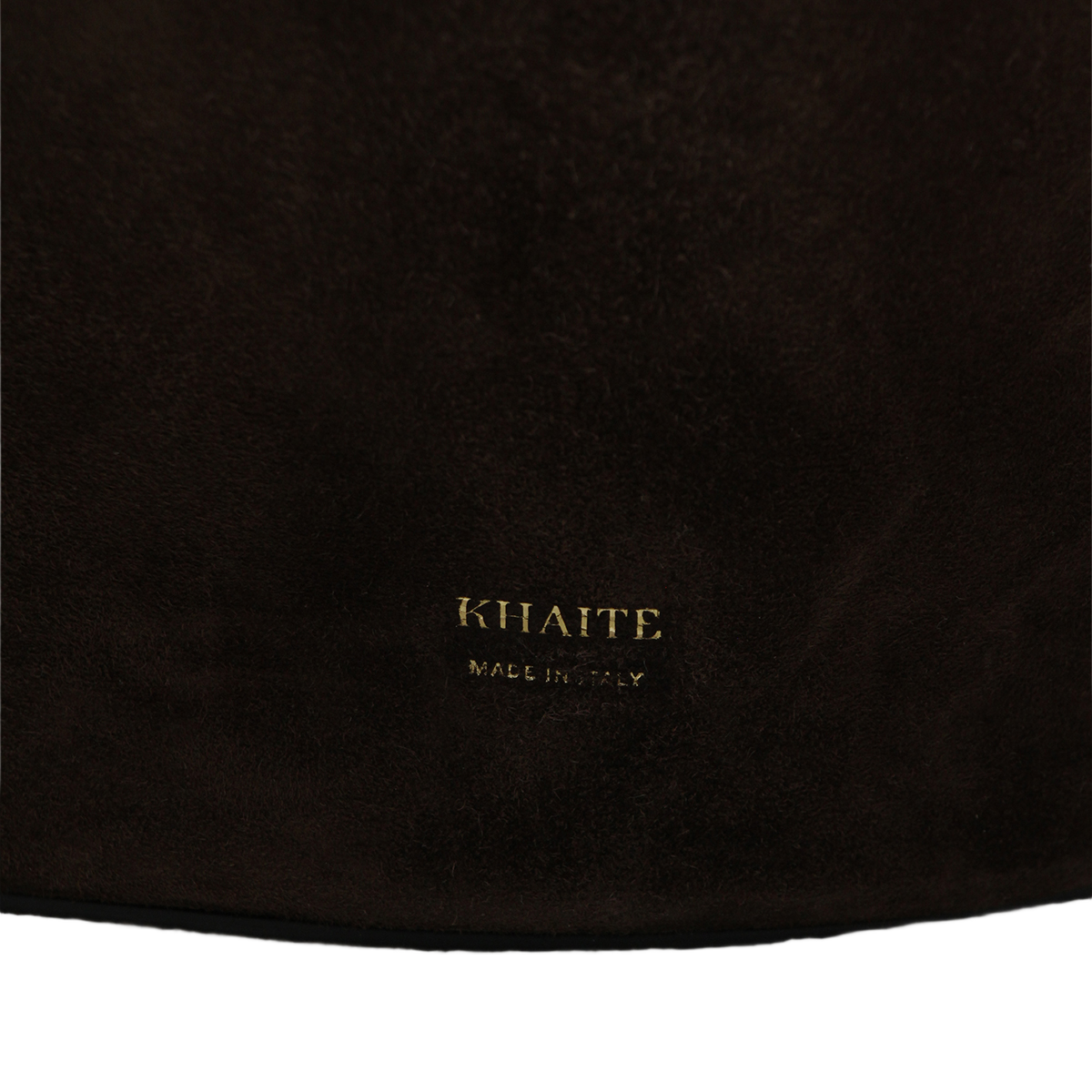 Khaite Sculptural Brown Suede Bag Zwart
