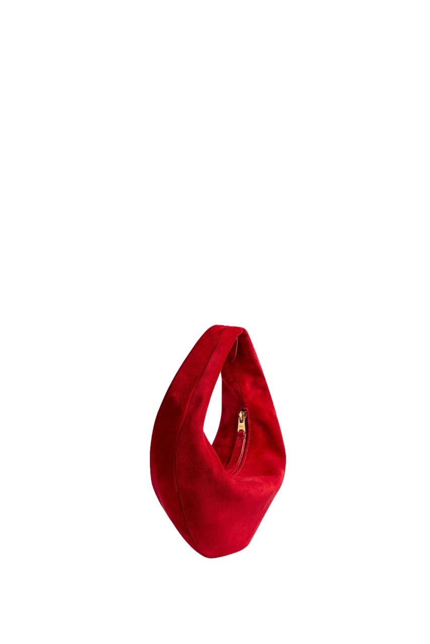 Khaite Red Olivia Mini Suede Bag Rood