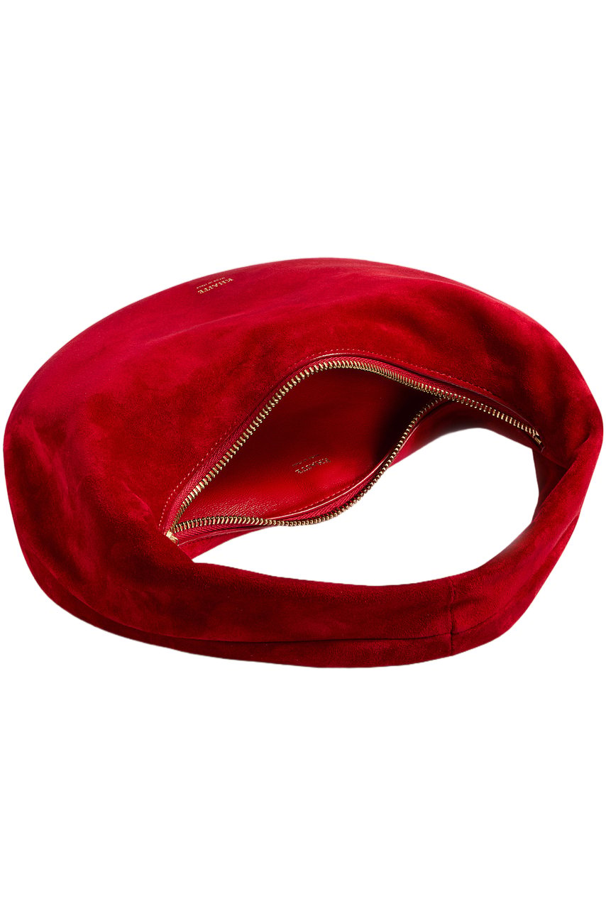 Khaite Red Olivia Mini Suede Bag Rood
