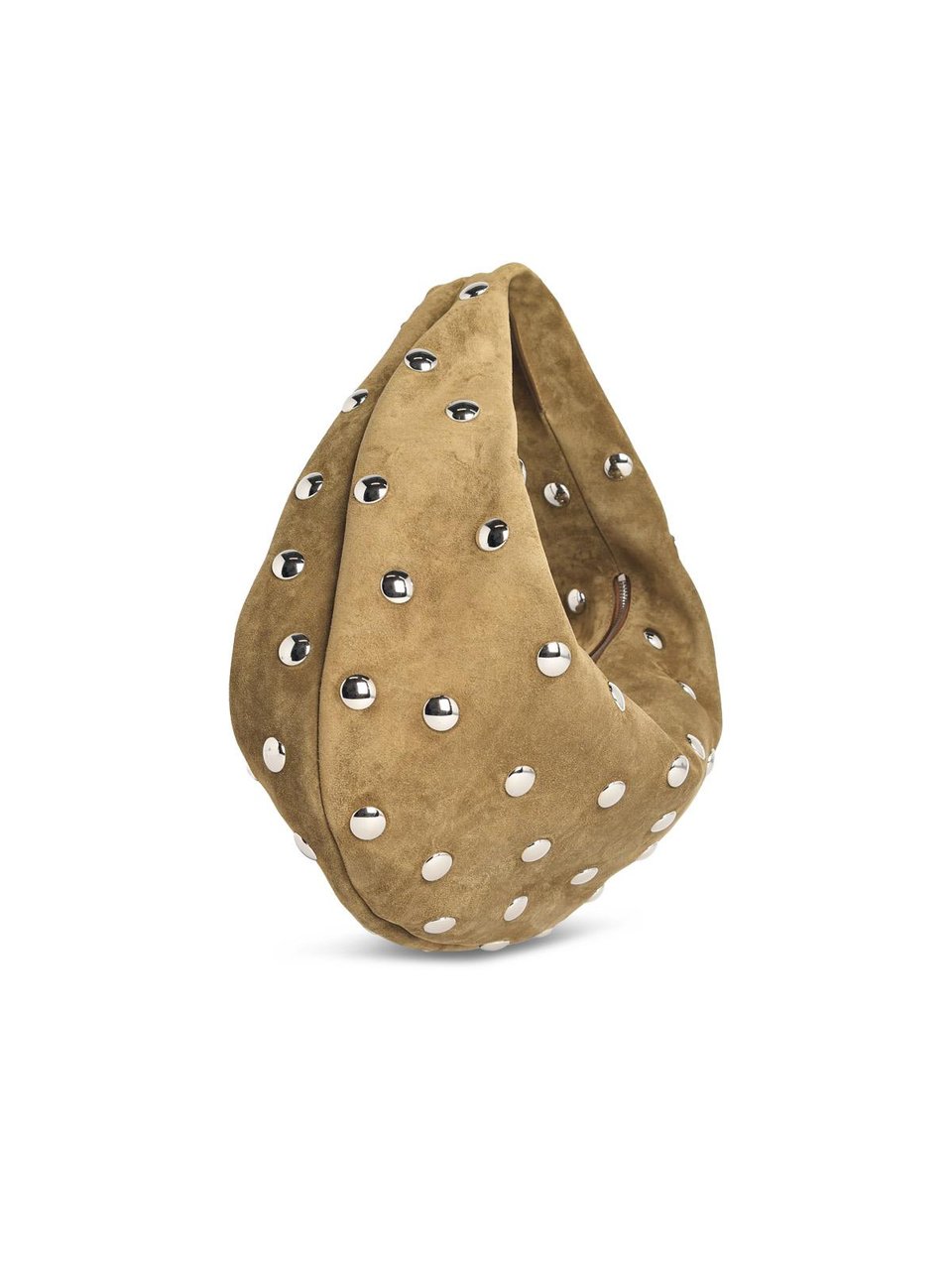 Khaite Olivia Hobo' Mud Green Suede Bag Neutraal