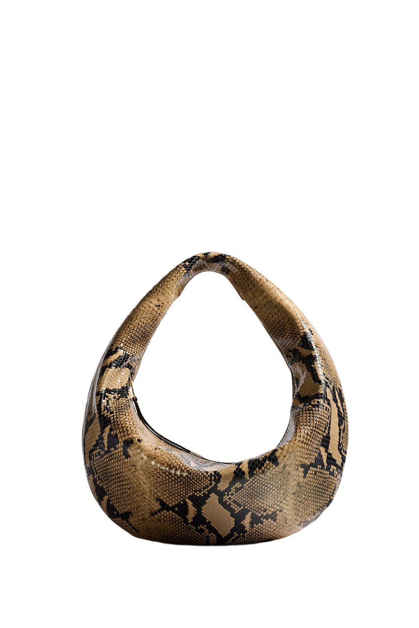 Khaite Beige Olivia Medium Suede Bag Bruin