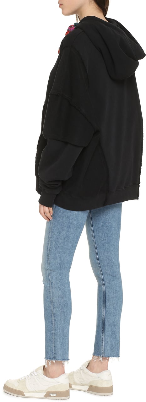 khrisjoy Cotton hoodie Zwart