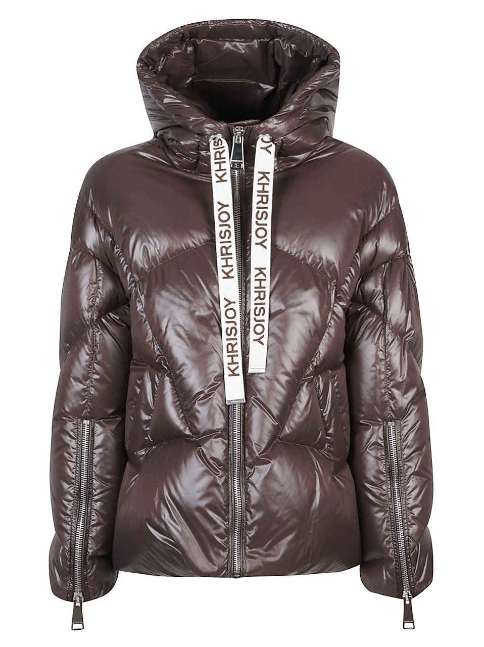 khrisjoy Khris Iconic Milano Shiny Jacket Brown Bruin