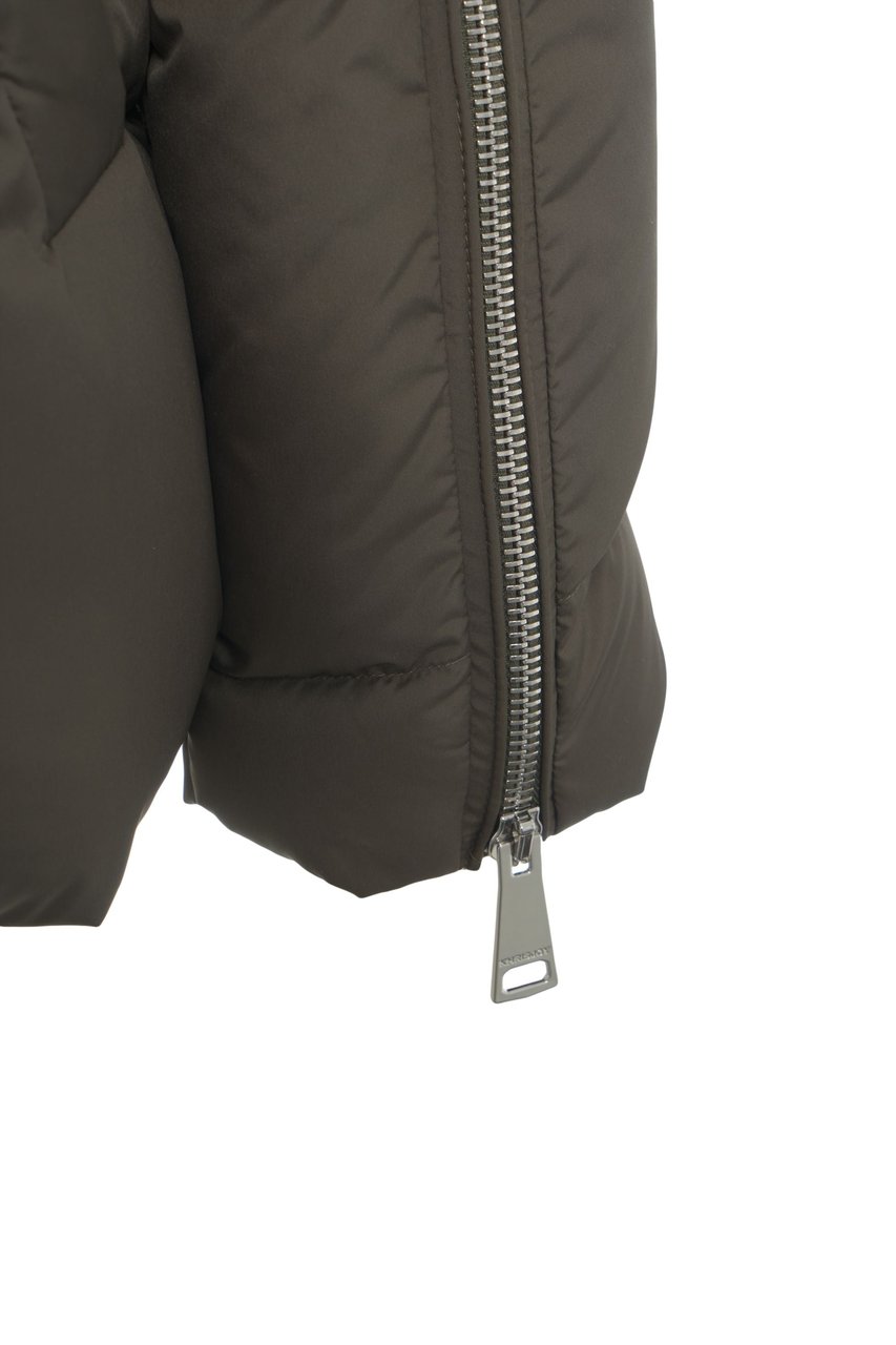 khrisjoy Puffer jacket with hood Groen