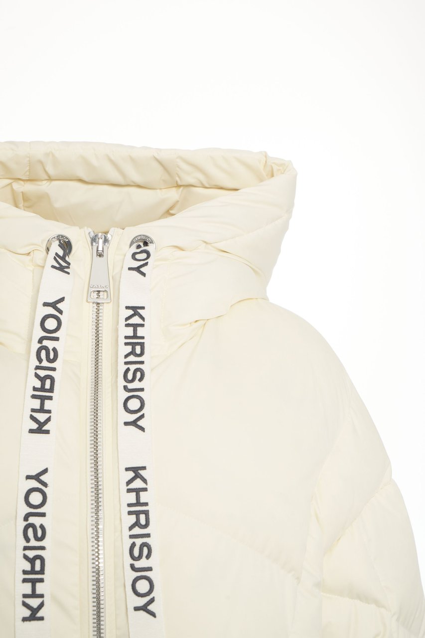 khrisjoy Puffer jacket with hood Wit