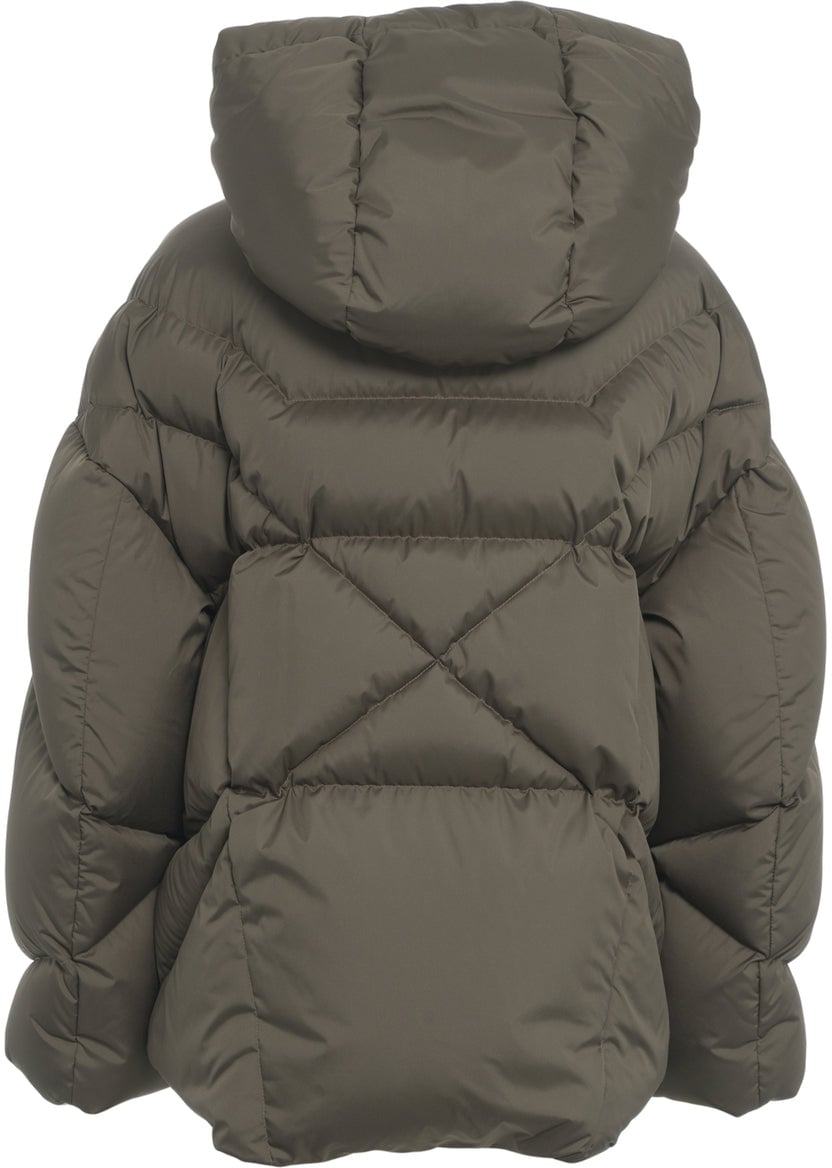 khrisjoy Puffer jacket with hood Groen