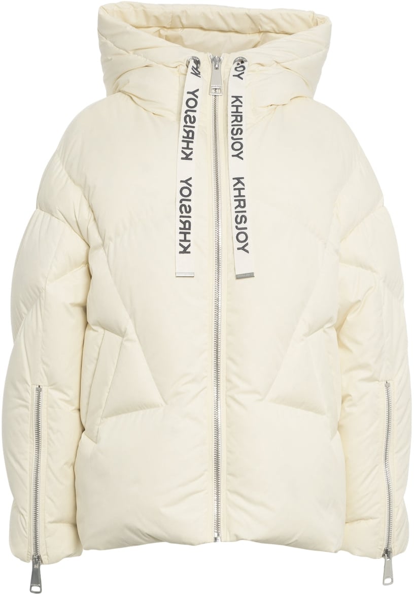 khrisjoy Puffer jacket with hood Wit