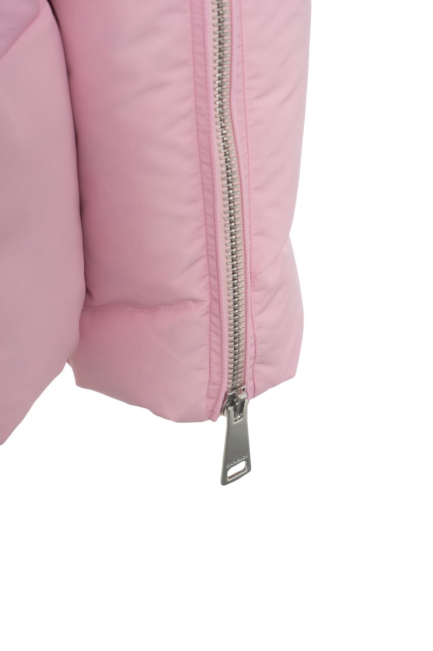 khrisjoy Quilted down jacket with hood Roze