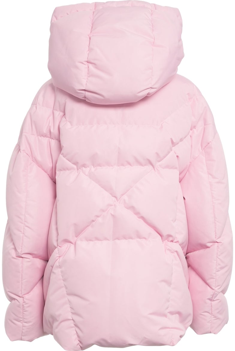 khrisjoy Quilted down jacket with hood Roze