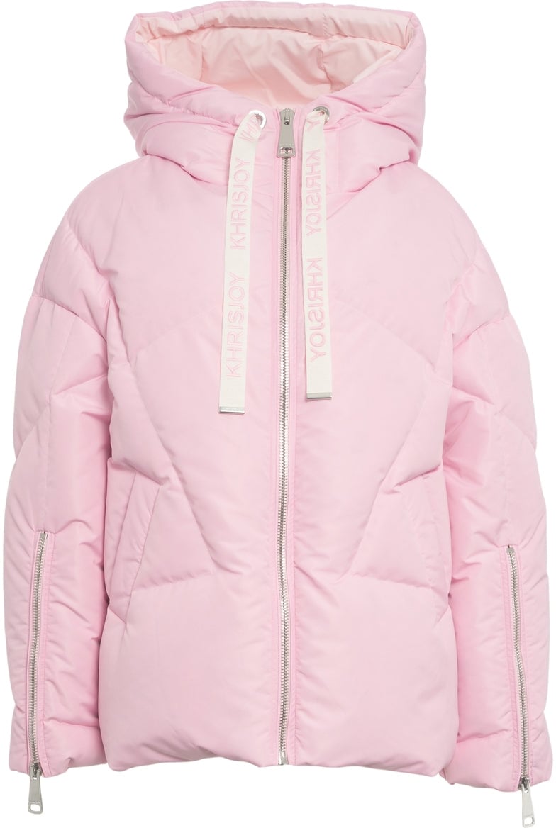 khrisjoy Quilted down jacket with hood Roze
