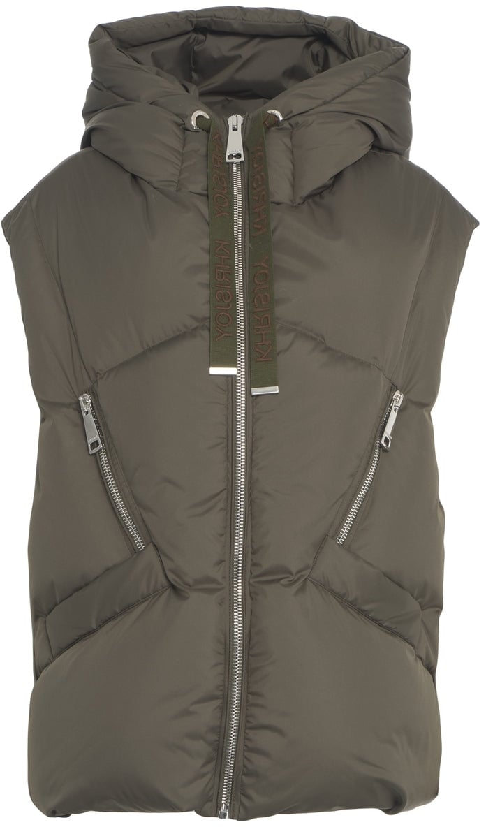 khrisjoy Down quilted vest 'Iconic Milano' Groen