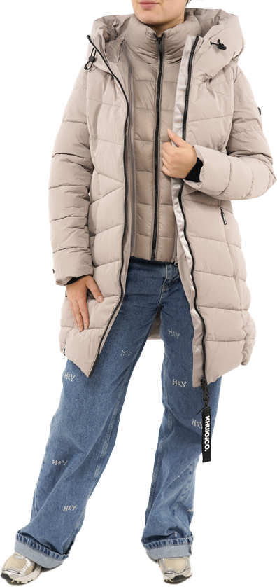 Khujo Dier Winterjas Beige