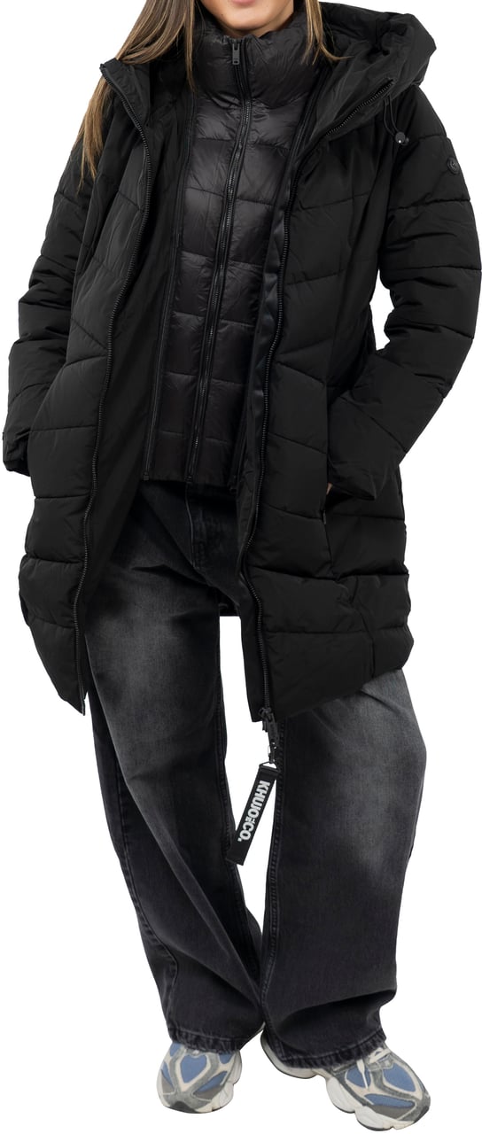 Khujo Dier Winterjas Zwart