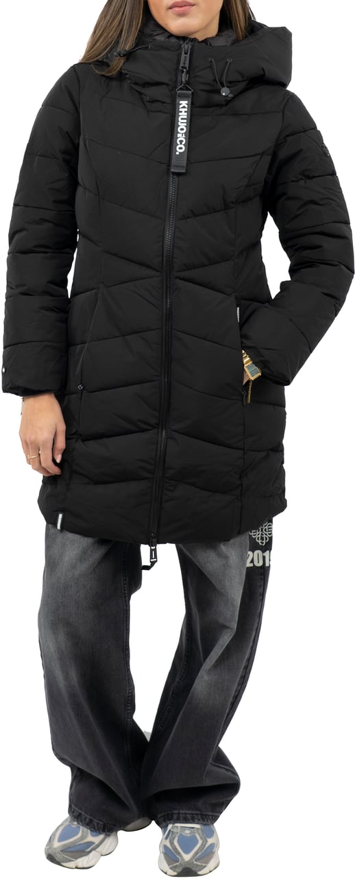 Khujo Dier Winterjas Zwart