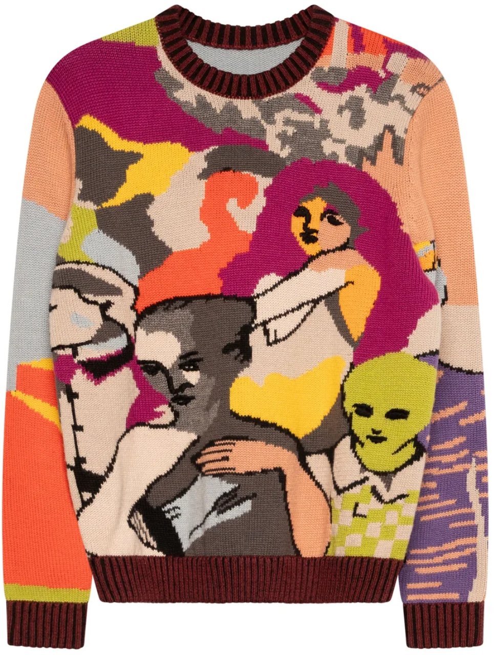 KidSuper Two Step Hand Embroiderd Sweater Multi Divers