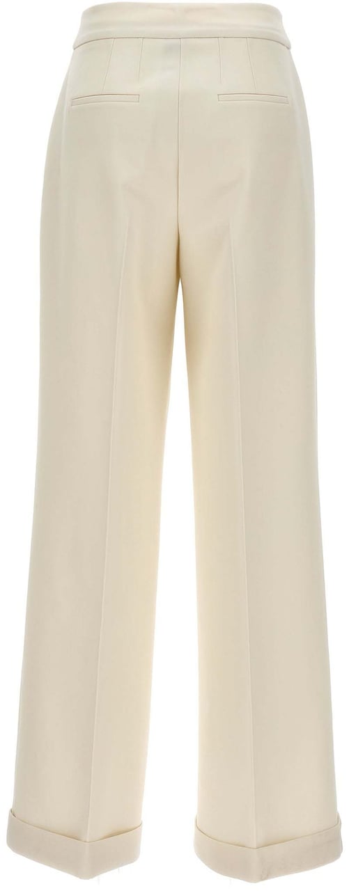 Kiton White Virgin Wool Casual Pants Wit