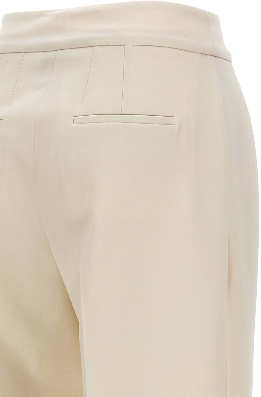 Kiton White Virgin Wool Casual Pants Wit