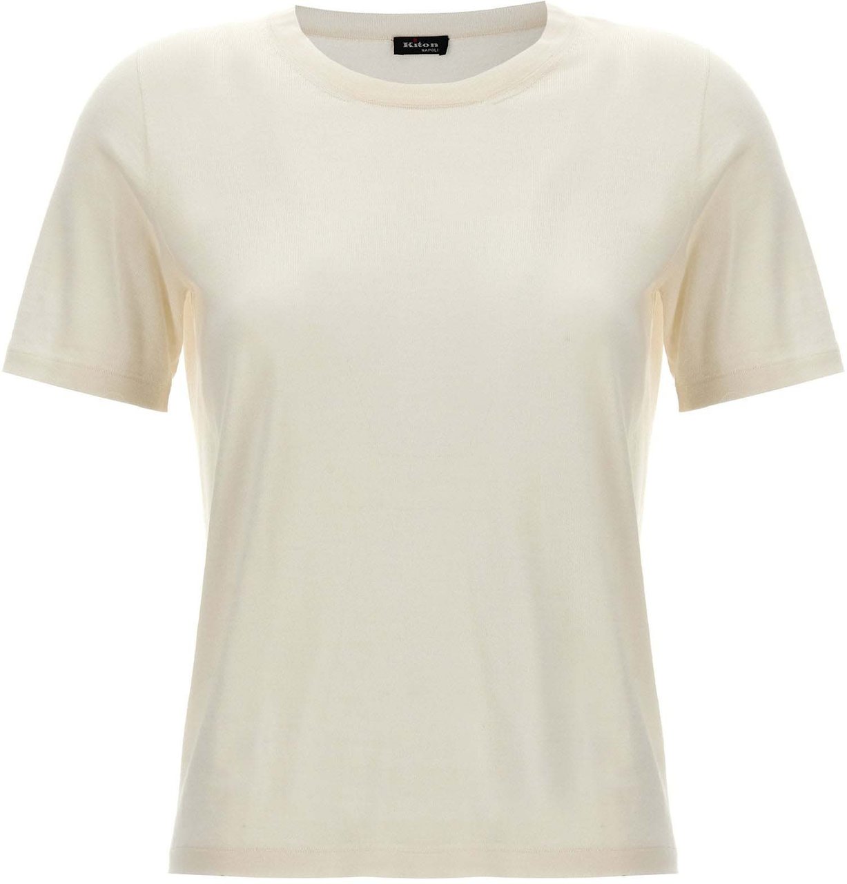 Kiton White Cashmere T-Shirt Wit