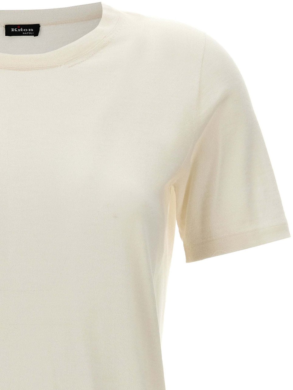 Kiton White Cashmere T-Shirt Wit