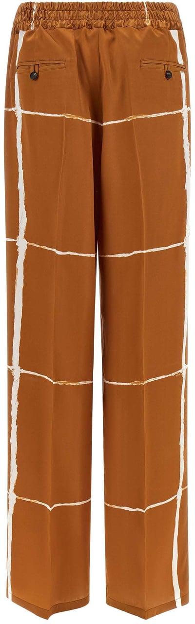 Kiton Brown Silk Casual Pants Bruin