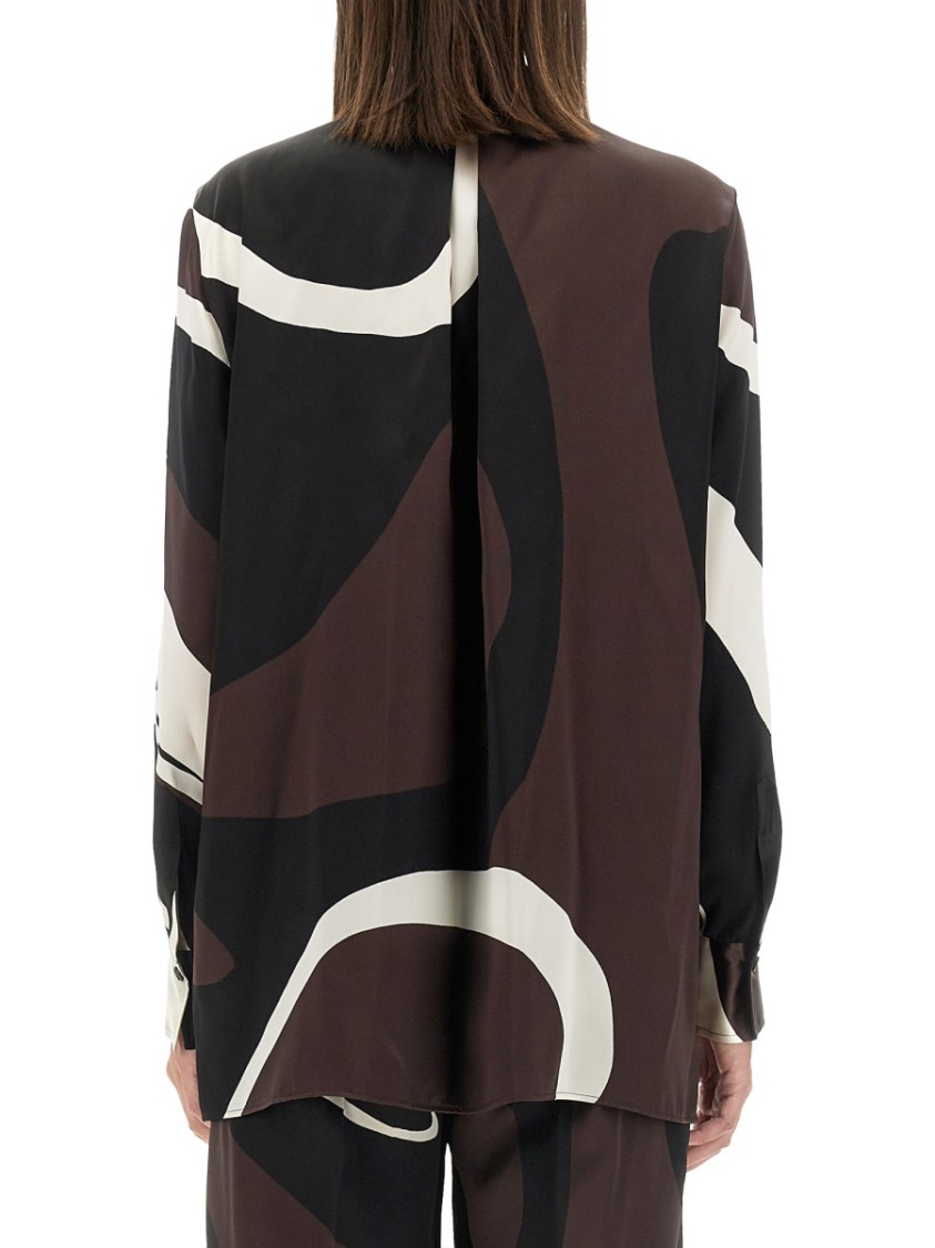Kiton Abstract Pattern Silk Shirt Divers