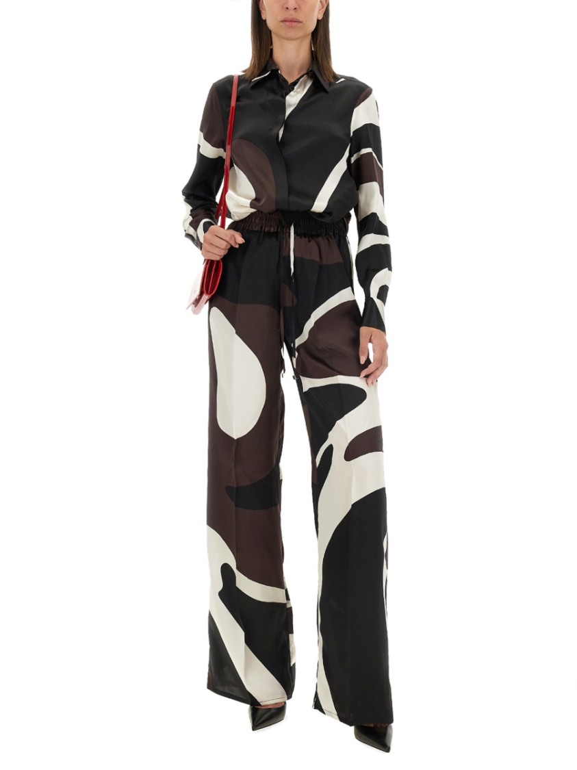 Kiton Abstract Pattern Silk Shirt Divers