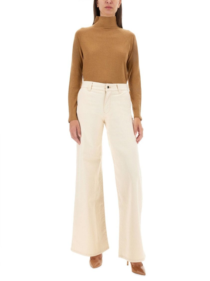 Kiton Smooth Cashmere-Silk Blend Turtleneck Shirt Bruin