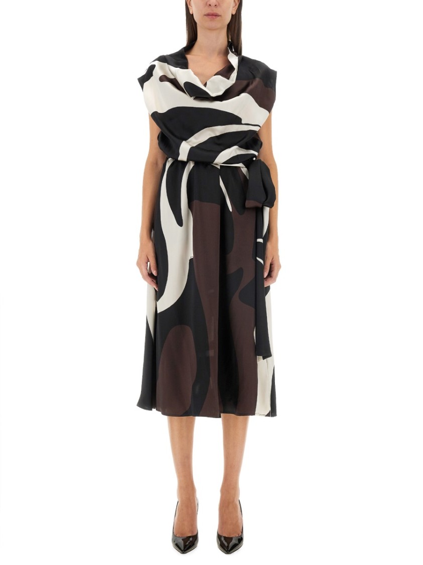 Kiton Dress With Print Bruin