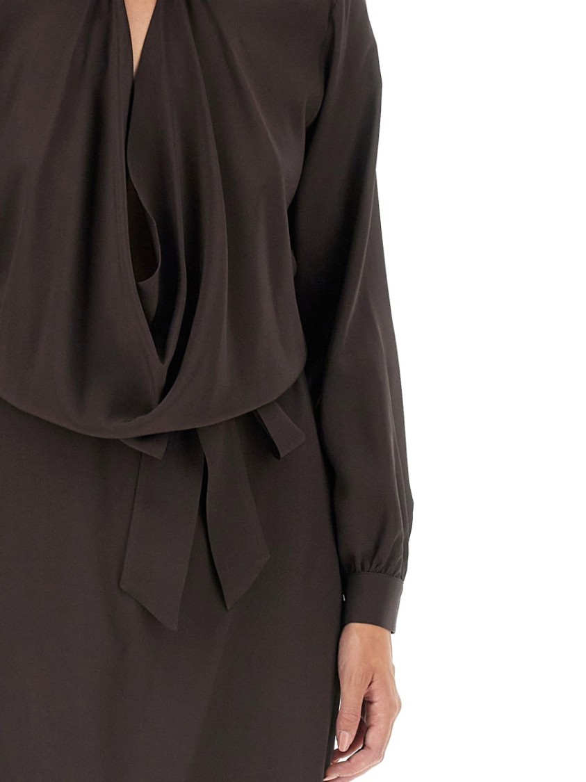 Kiton Silk Dress Bruin