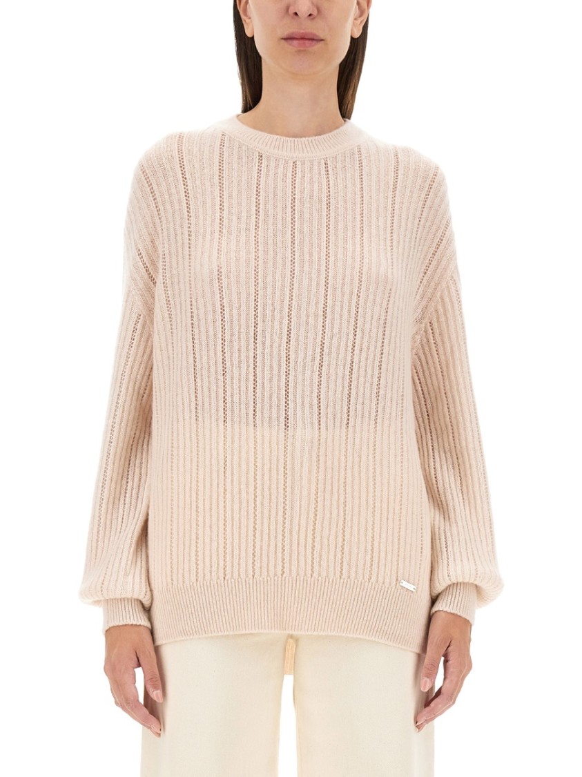 Kiton Ribbed Cashmere Neutraal